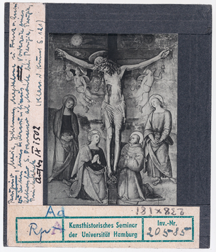 Vorschaubild Pietro Perugino: Kreuzigungsszene mit Hl. Franziskus, Maria Magdalena, Maria und Johannes. San Francesco al Monte bei Perugia 